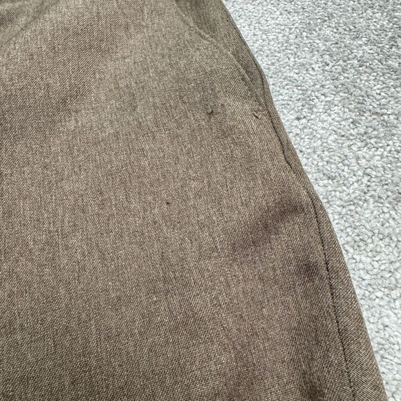 Levi's Action Slacks Vintage 80s Dress Pants Mens 36x29 Brown Flat Front Trouser - Picture 6 of 16